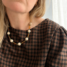 Load image into Gallery viewer, Autumn studs - jade agate &amp; amber
