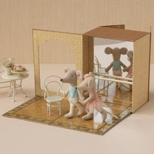 Load image into Gallery viewer, Ballet mice in dance studio - little sister &amp; brother
