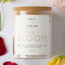 Load image into Gallery viewer, Bath salts - in bloom - rose, neroli &amp; palmarosa
