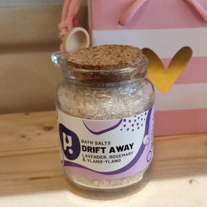 Bath salts jar with spoon