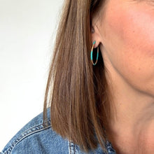 Load image into Gallery viewer, Beaded hoop earrings - various colours
