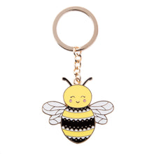 Load image into Gallery viewer, Bee happy keyring
