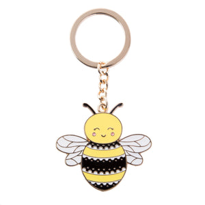 Bee happy keyring