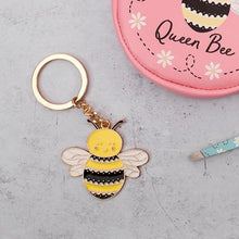 Load image into Gallery viewer, Bee happy keyring
