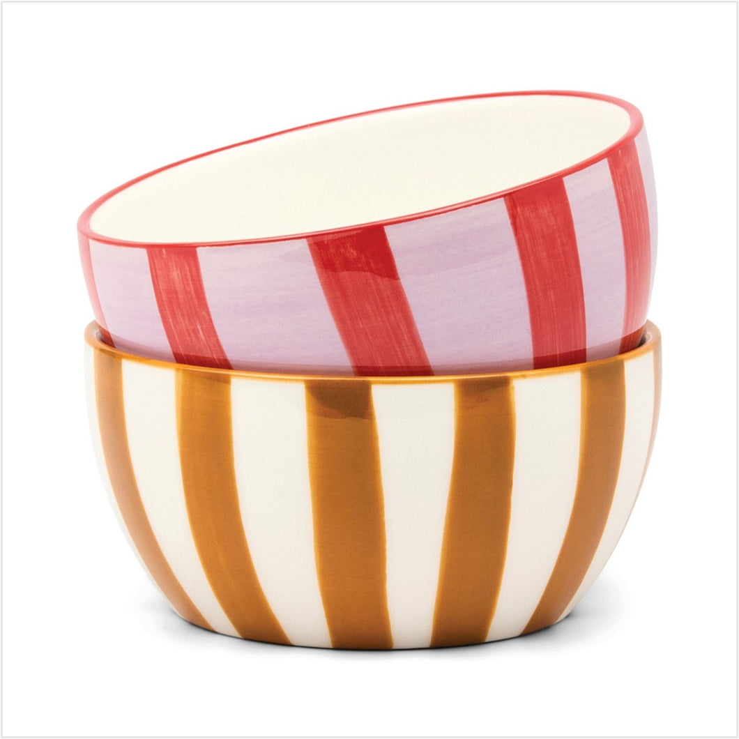 Bella dipping bowls - set of 2 - ochre & rust
