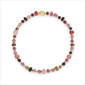 Beryl gold & tourmaline gemstone bracelet