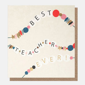 Best teacher ever card
