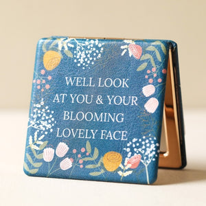 Blooming lovely compact mirror