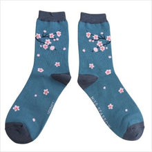 Load image into Gallery viewer, Blossom tree socks - blue
