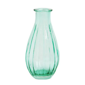 Boho ribbed glass bud vase