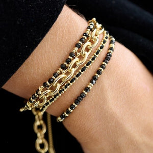 Bold gold chunky chain bracelet