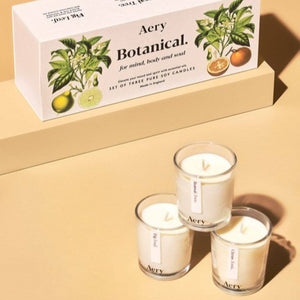 Botanical gift set of 3 votive candles