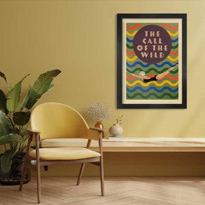 Call of the wild swimming framed print