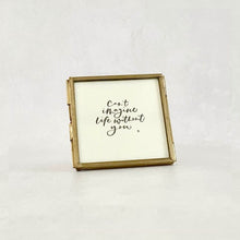 Load image into Gallery viewer, Mini pictures in brass frames
