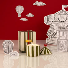 Load image into Gallery viewer, Carnival candle - charcoal &amp; matcha
