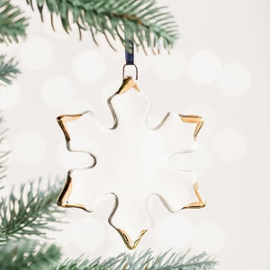 Xmas dec - snowflake with gold tips