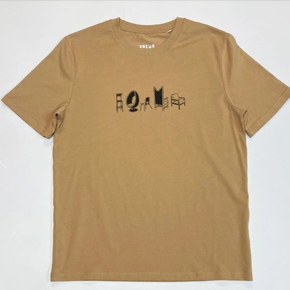 Chairing is caring t-shirt - latte
