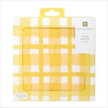 Load image into Gallery viewer, Check napkins - yellow
