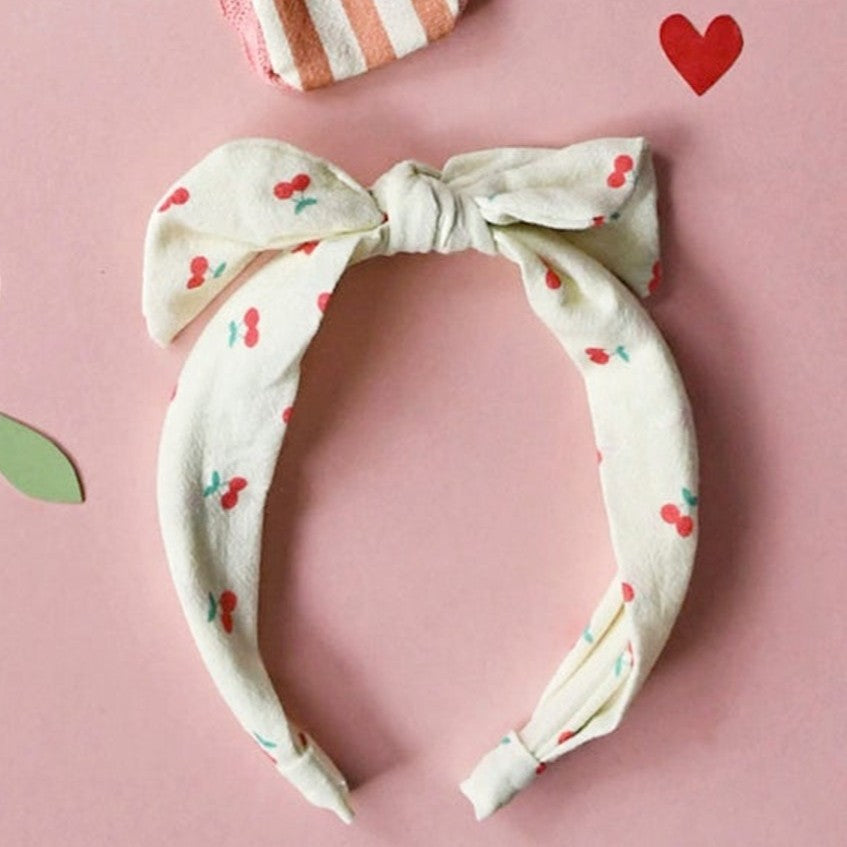 Cherry tie headband