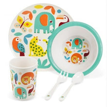Load image into Gallery viewer, Kid's melamine dinner set - wild wonders
