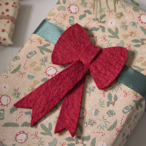 Christmas dec - red bow