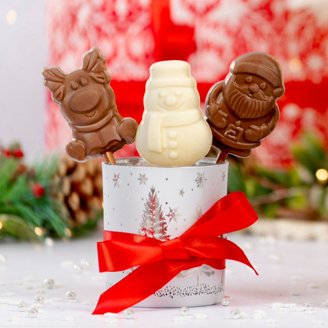 Christmas choc lollipops