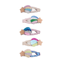 Load image into Gallery viewer, Chubby shooting star mini hair clips
