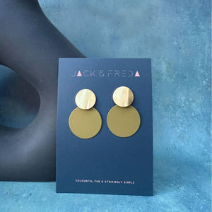Circle statement earrings - various colours