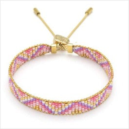 Claudia pink & gold friendship bracelet