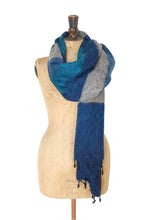 Load image into Gallery viewer, Coast scarf - blues &amp; cool grey
