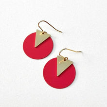 Load image into Gallery viewer, Coloured disc earrings - various colours
