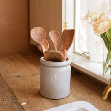 Crock pot utensil jar
