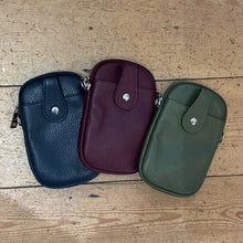 Load image into Gallery viewer, Leather front pocket crossbody bag - various colours
