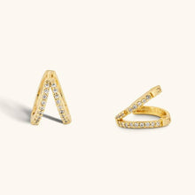 Load image into Gallery viewer, Crystal illusion earrings
