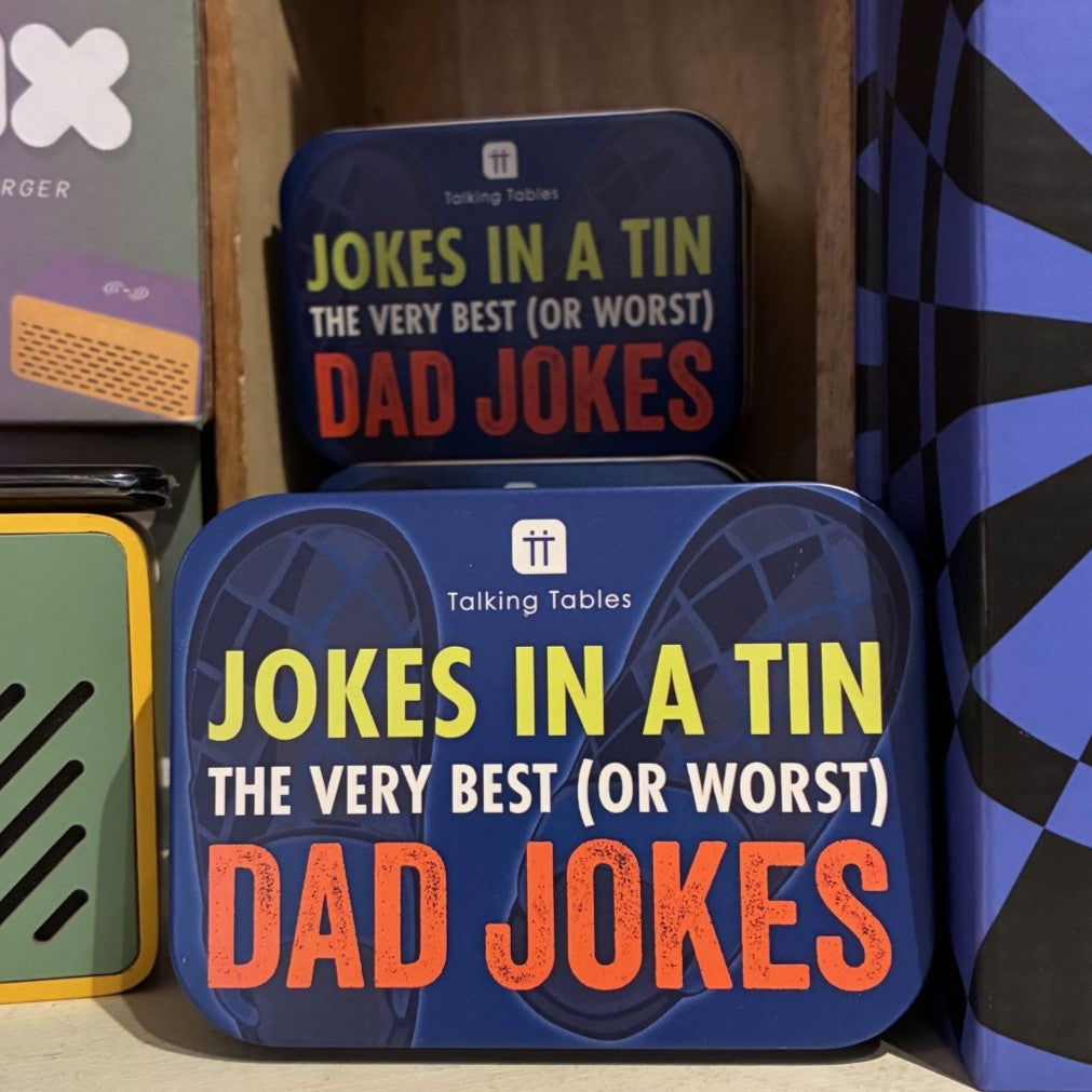Dad jokes in a tin