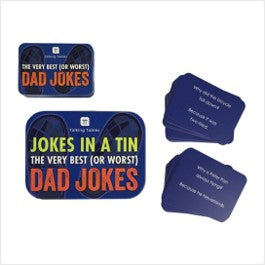 Dad jokes in a tin