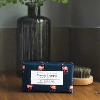 Dark woods & oud soap bar