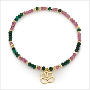 Dash malachite & pink tourmaline bracelet