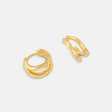 Load image into Gallery viewer, Duo illusion huggies earrings - gold
