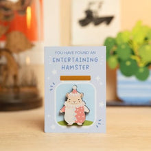 Load image into Gallery viewer, Entertaining hamster pin
