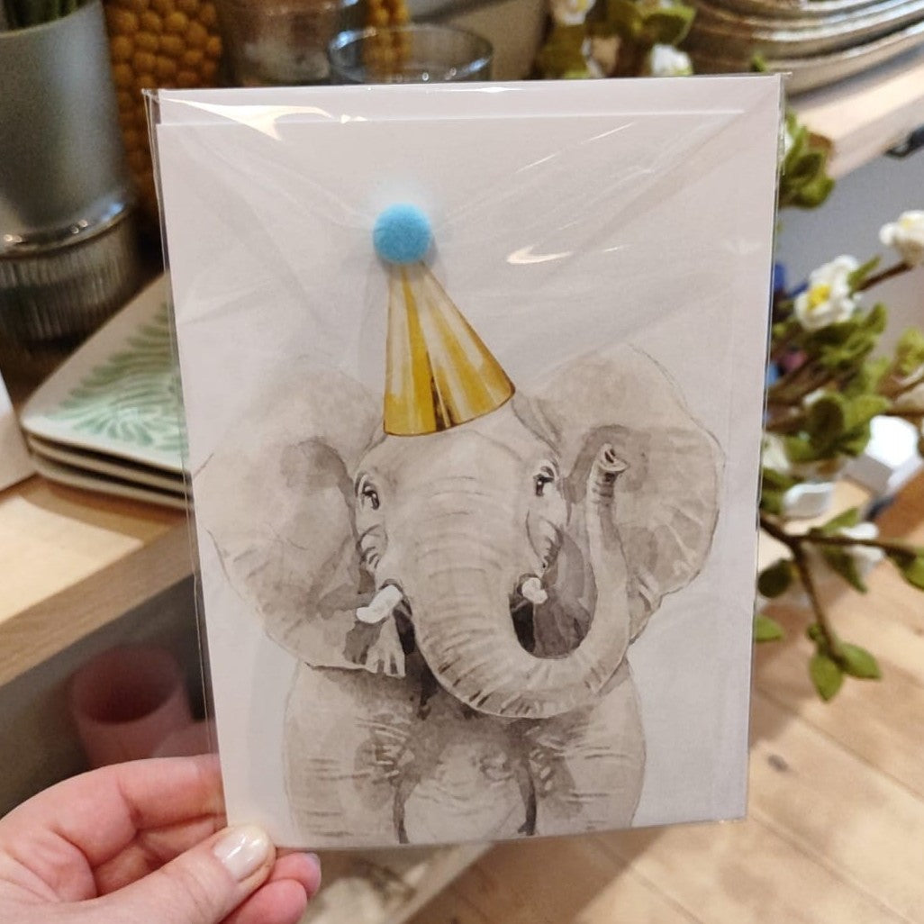 Elephant pompom card