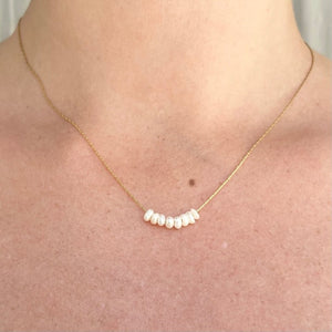 Pearl trio studs - gold