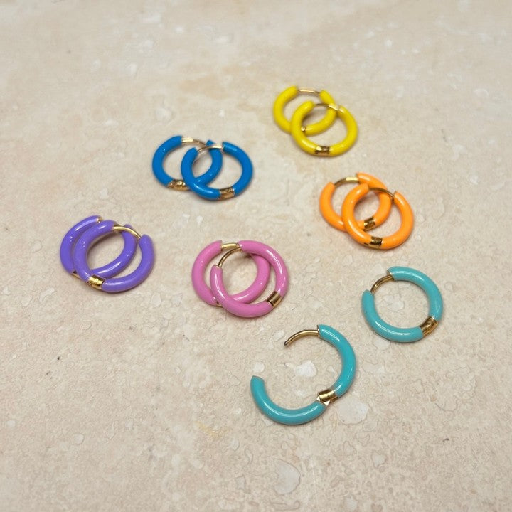 Everyday candy enamel hoops - various colours