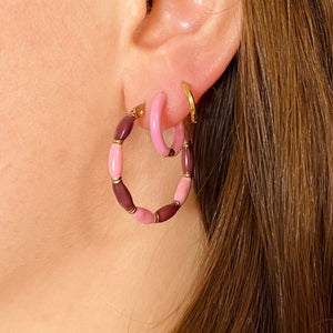 Everyday candy stripe hoops - various colours