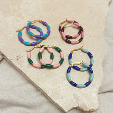Load image into Gallery viewer, Everyday candy stripe hoops - various colours
