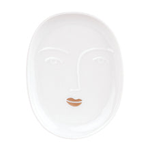 Load image into Gallery viewer, Face shaped trinket dish - gold
