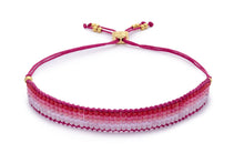 Load image into Gallery viewer, Faye pink &amp; gold Miyuki beaded friendship bracelet
