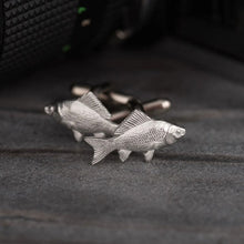 Load image into Gallery viewer, Fish pewter cufflinks
