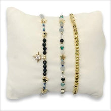 Load image into Gallery viewer, Flying silver 3 layer bracelet stack
