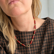 Load image into Gallery viewer, Freya studs - jade &amp; red agate
